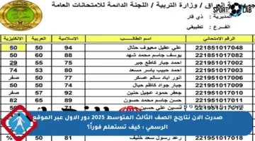 صدرت الآن نتائج الصف الثالث المتوسط 2025 دور الأول عبر الموقع الرسمي : كيف تستعلم فوراً؟